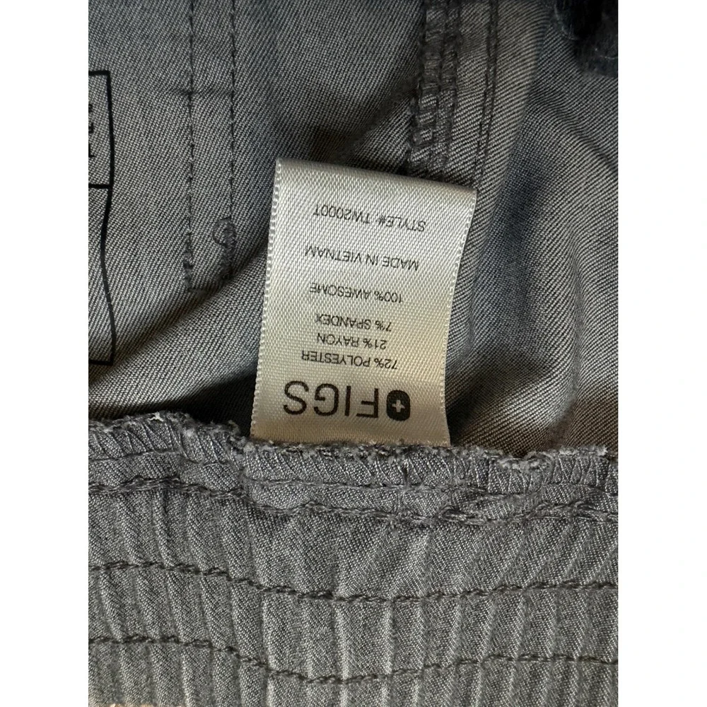 FIGS Technical Collection Scrub Pants Gray Slim Straight‎ Leg Cargo S/T TW2000T